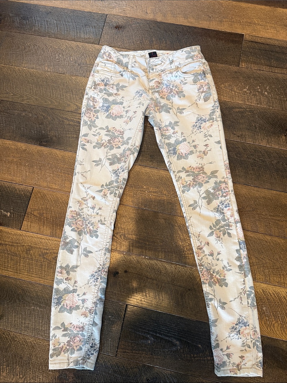 Almost Famous Floral Skinny Jeans